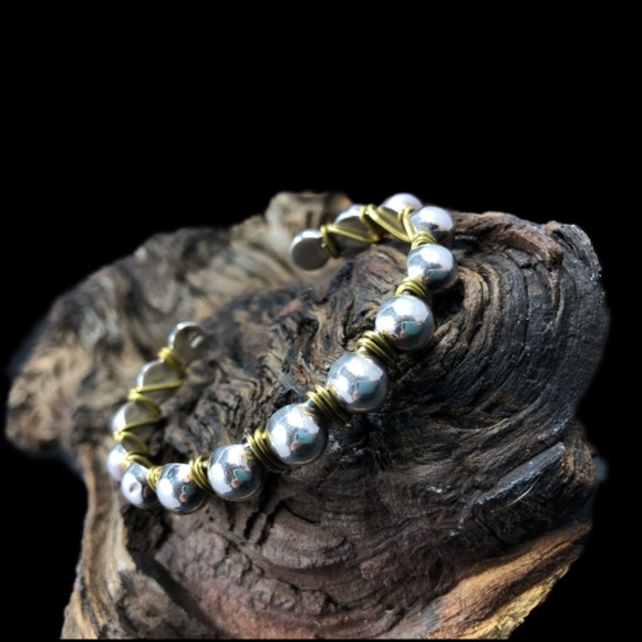 Silpada Sterling Silver and Brass Wire Cuff Bracelet - Picture 4 of 17